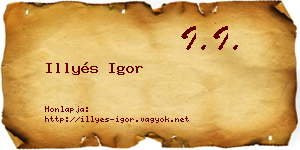 Illyés Igor névjegykártya